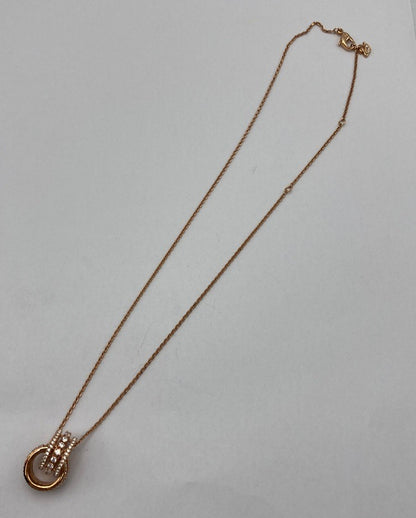 スワロフスキー Hyperbola インターロッキングサークル ネックレス レディース 中古 D4