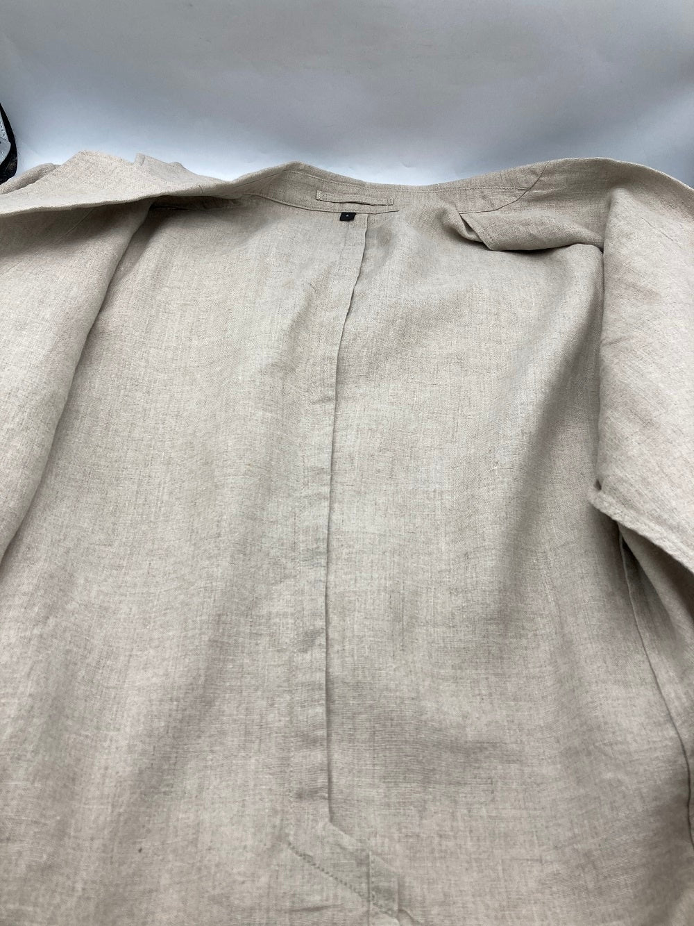 無印良品  リネン 洗いざらし ジャケット 生成 サイズL メンズ 中古 D4