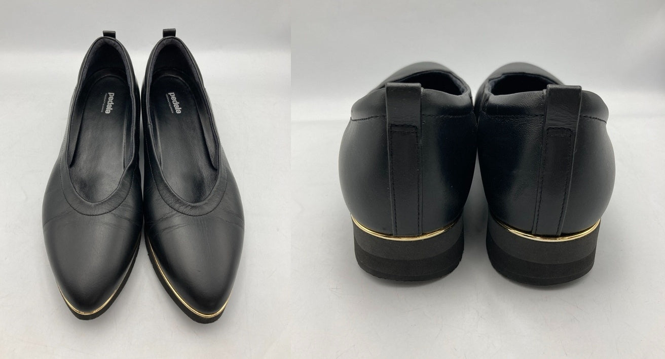 ASICS pedala ペダラ ポインテッドトゥ コンフォートシューズ 1212A182-001 サイズ23.5cm 中古 D4