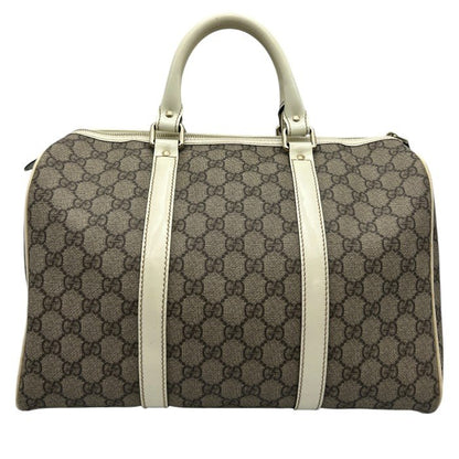 GUCCI グッチ ボストンバッグ ユニセックス GGプラス ホワイト/グレー 193603 鞄 おしゃれ ブランド エナメル レディース メンズ 中古 W４