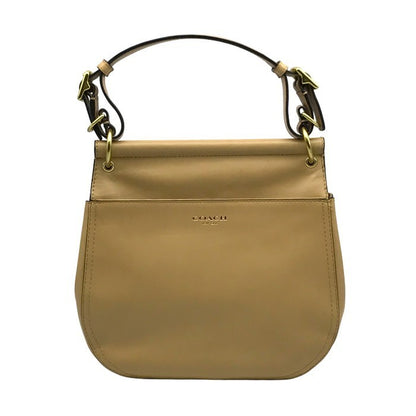 COACH コーチ ハンドバッグ レディース レザー 2way 斜め掛け ショルダー ターンロック ベージュ 22382 中古 T1