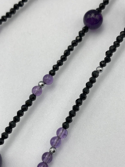 天然石 2連 ネックレス 中古 D4