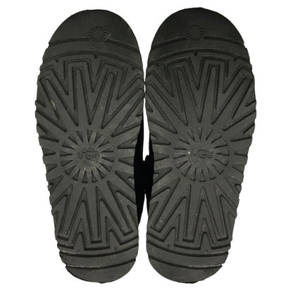 UGG アグ ファンケット ブーツ レディース レザー ジップアップ 厚底 艶消し マット ブラック 25cm 1120877 中古 T1