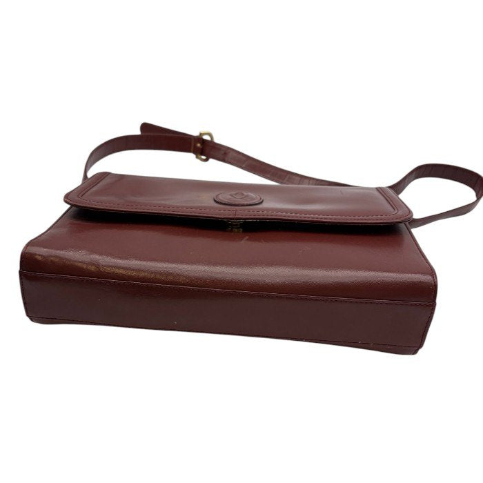 Must de Cartier マストドゥ カルティエ ショルダー バッグ ボルドー 鞄 ブランド レディース オールド ヴィンテージ 中古 W1