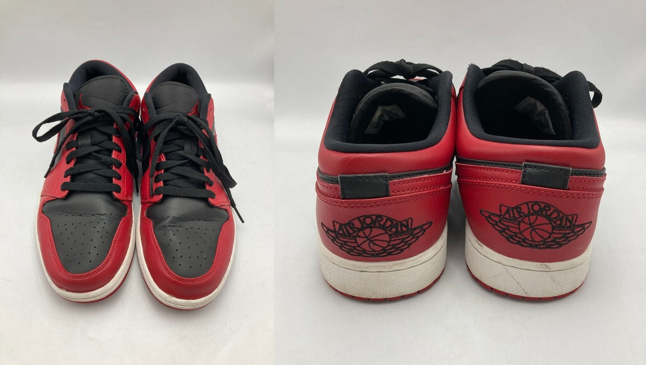 [ナイキ] NIKE AIR JORDAN 1 LOW エア ジョーダン 1 ロー スニーカー 553558-606 バーシティレッド サイズ28.5cm 中古 D4