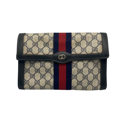 GUCCI オールドグッチ GGスプリーム シェリーライン クラッチバッグ 中古 D4