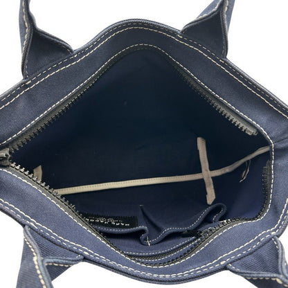 MARC JACOBS マークジェイコブス トートバッグ 鞄 キャンバス ネイビー かわいい 中古 W４