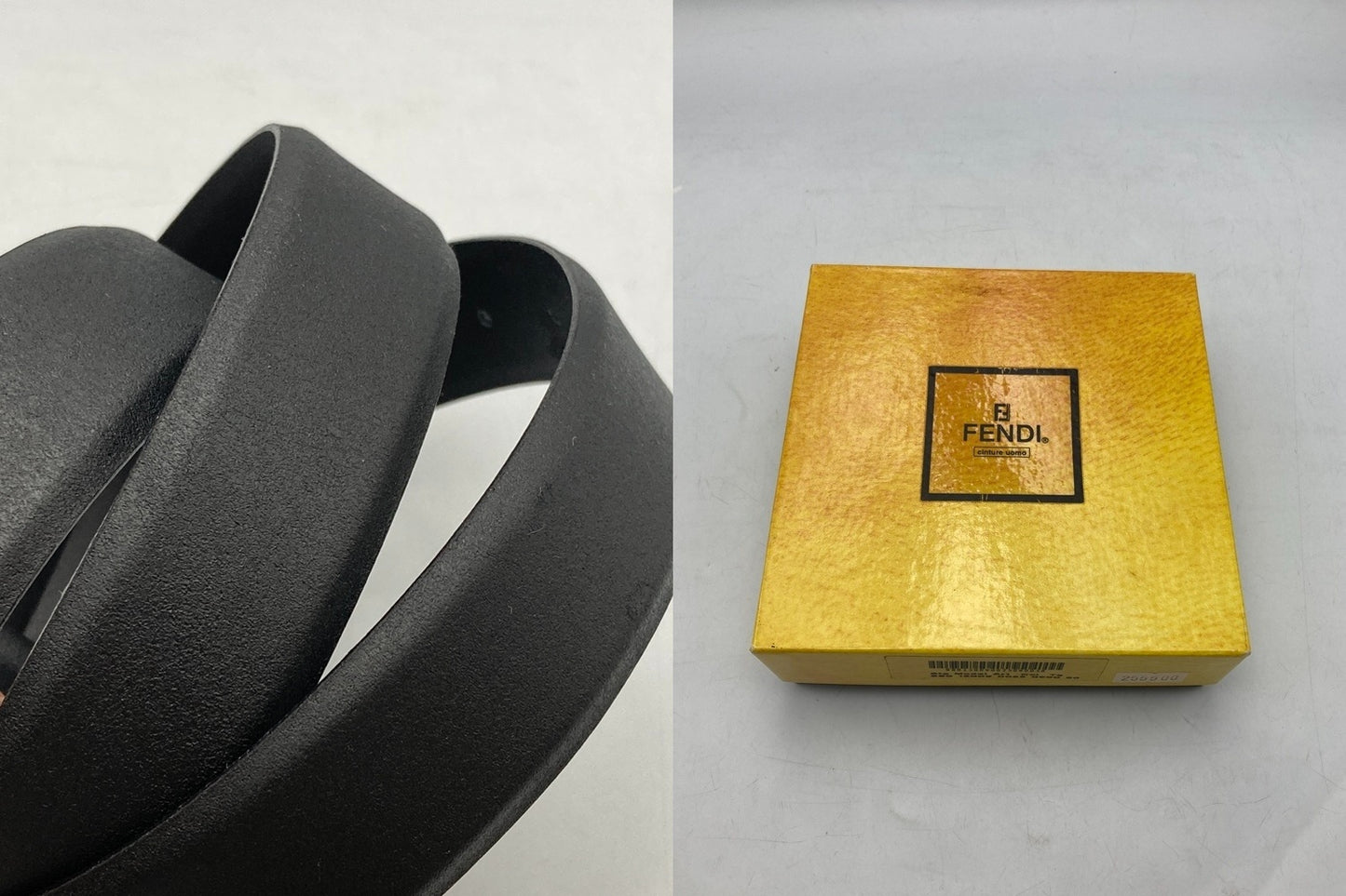 FENDI フェンディ Fバックル レザーベルト メンズ 中古 D4