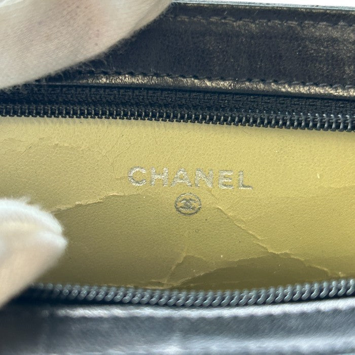 CHANEL シャネル ビコローレ ラムスキン ポーチ 羊革 キルティング ブランド レディース 中古 W1