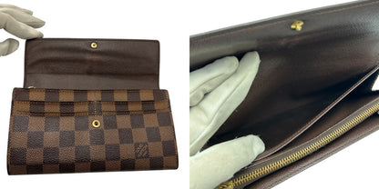 LOUIS VUITTON ルイヴィトン ダミエ ポルトフォイユサラ 長財布 N61726 ブランド レディース メンズ ユニセックス 中古 W４