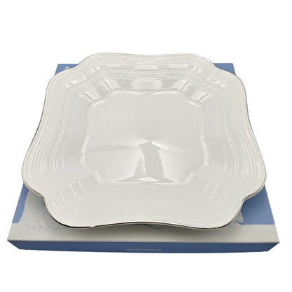 WEDGWOOD ウェッジウッド INTAGLIO インタグリオ PLATINUM プラチナ スクエアディッシュ 5C108200020 中古 H4