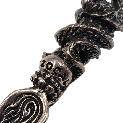 ZOCALO ソカロ ドラゴン ダガー ネックレス メンズ シルバー DARAGON DAGGER ペンダント 龍 ツイスト ロープチェーン シルバー 中古 T1