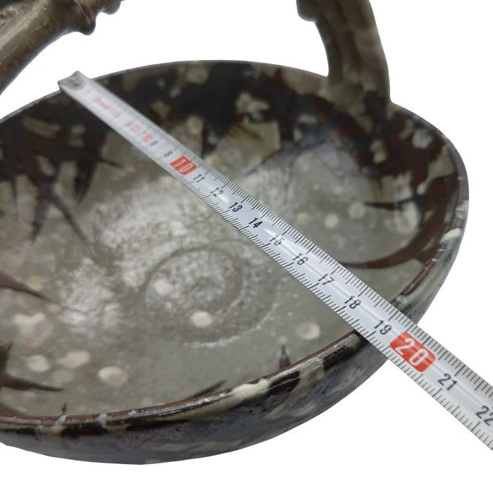 【未使用品】 京焼 清水焼 平安 翆浩造 乾山写 雪笹 手鉢 中古 H4