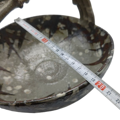 【未使用品】 京焼 清水焼 平安 翆浩造 乾山写 雪笹 手鉢 中古 H4