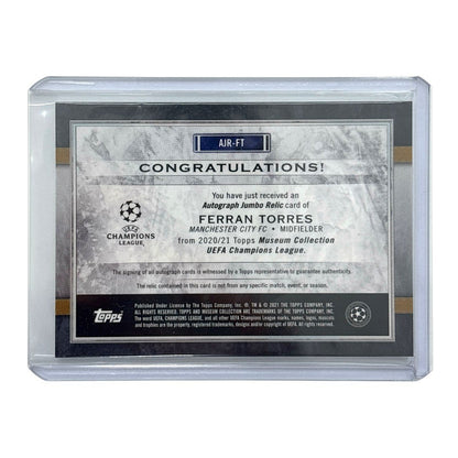 TOPPS サッカーカード MUSEUM COLLECTION FERRAN TORRES MANCHESTER CITY /75 #AJR-FT 中古 IT1