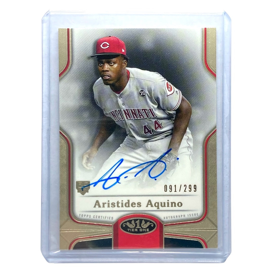 TOPPS MLBカード TIER ONE ARISTIDES AQUINO REDS 091/299 #BOA-ARA 中古 IT2