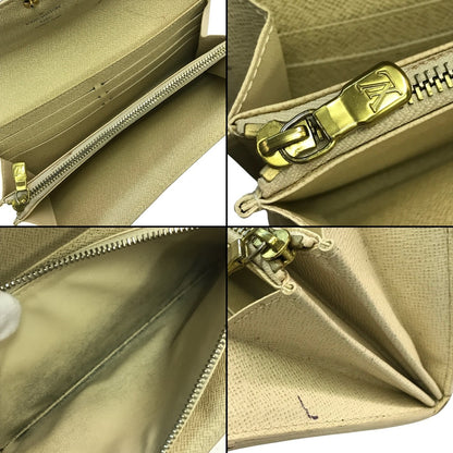 LOUIS VUITTON ルイヴィトン ダミエ アズール  ポルトフォイユサラ 長財布 ユニセックス 2つ折り 旧型 ホワイト N61735 中古 T1