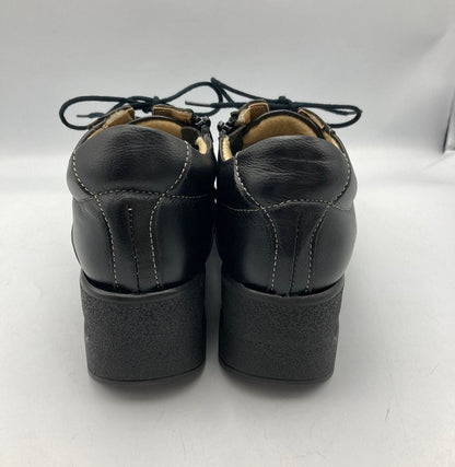 PIERRE RICCI ピエールリッチ 山羊革 4E 軽量 エアウォーキングシューズ ブラック サイズ24.0cm 中古 D4