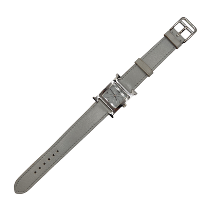 HERMES エルメス Hウォッチ 腕時計 レディース アナログ クォーツ アイスブルー HH1-210 スクエア 中古 T1