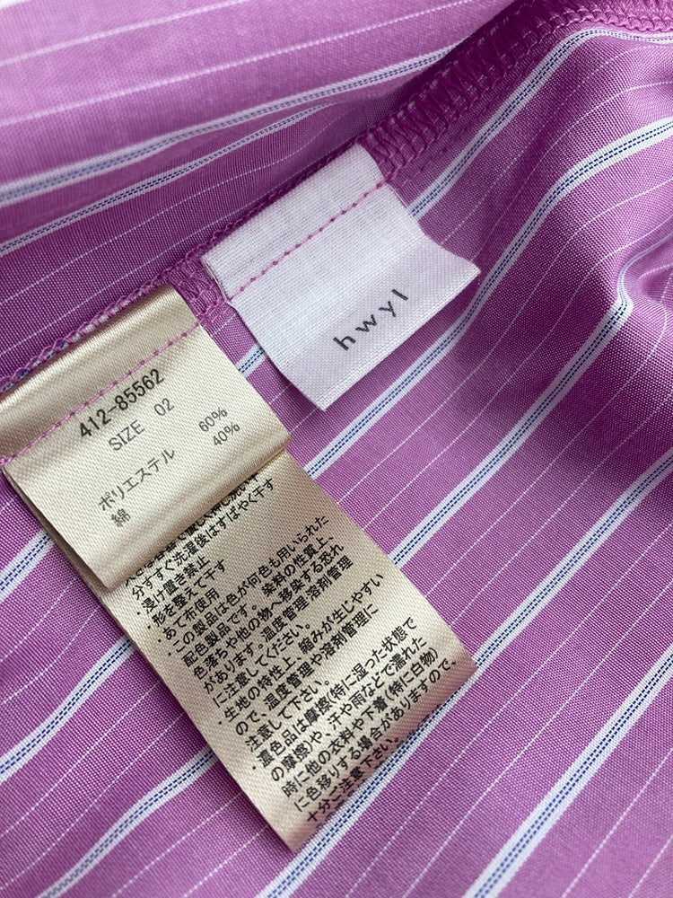 hwyl ヒュイル ストライプ シャツワンピース レディース サイズ02 中古 D4