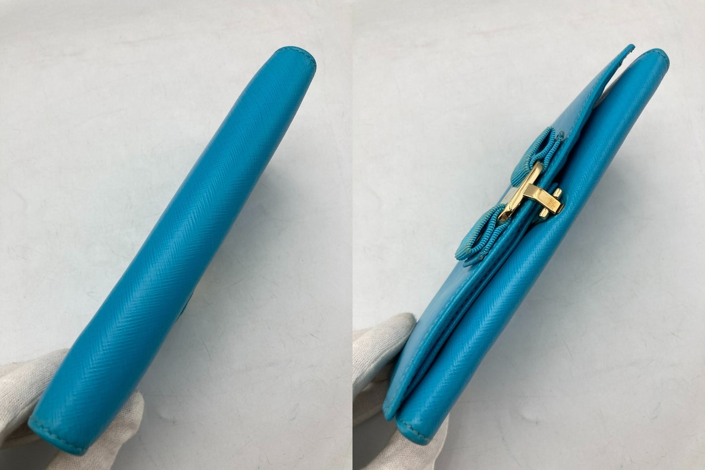 Salvatore Ferragamo フェラガモ ヴァラリボン 2つ折り長財布 中古 D4