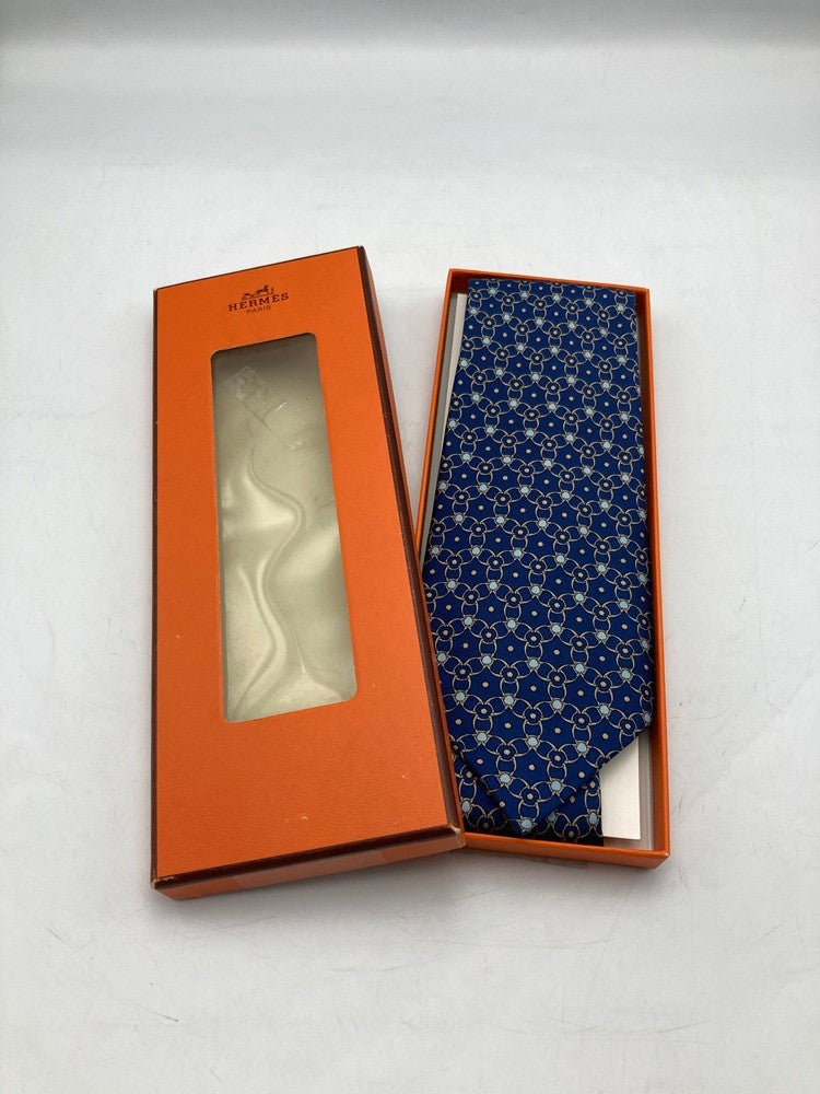 HERMES エルメス サークル模様 ネクタイ シルク100％ 7575 SA 中古 D4