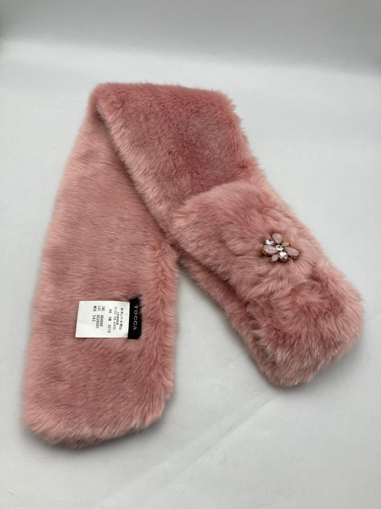 TOCCA トッカ エコファー ティペット ピンク 中古 D4