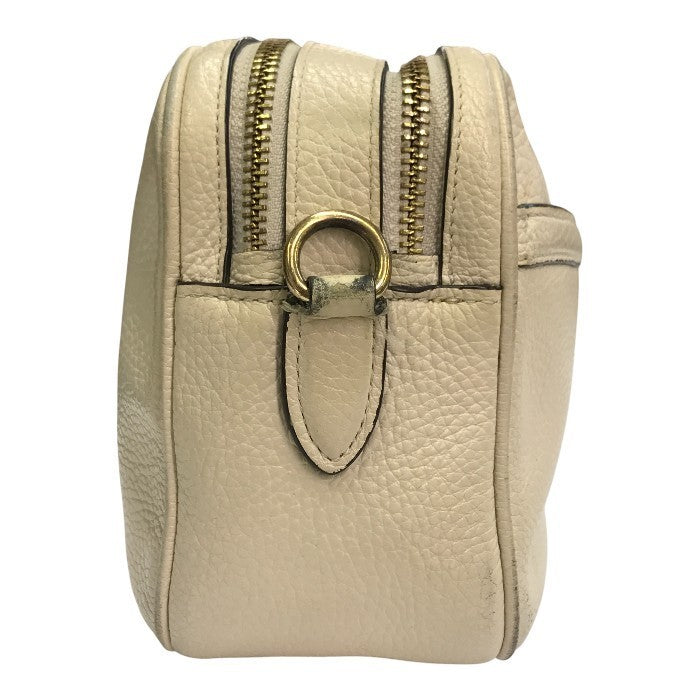 COACH コーチ ショルダーバッグ レディース レザー 馬車 ロゴ 斜め掛け アイボリー F75818 中古 T1