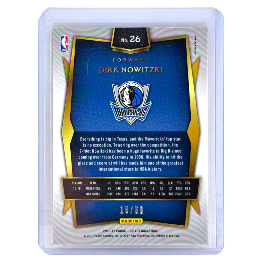 PANINI NBAカード SELECT PRIZM DIRK NOWITZKI MAVERICKS /60 #26 中古 IT1