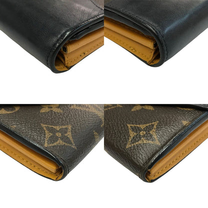LOUIS VUITTON ルイヴィトン モノグラム ポルトフォイユ サラ テュイルリー 長財布 ユニセックス 二つ折り フラップ ブラウン/ブラック M64120 中古 T1