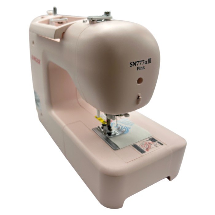 未使用品 SINGER シンガー コンピューターミシン SN777αlll ピンク ミシン 家庭用 アルファベット 数字 中古 Ｗ４