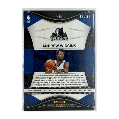 PANINI NBAカード TOTALLY CERTIFIED ANDREW WIGGINS TIMBERWOLVES 19/60 #18 中古 IT1
