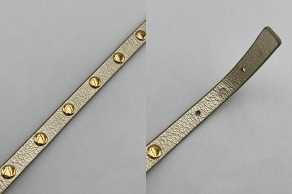 TORY BURCH トリーバーチ ダブルラップ ロゴ スタッズ ブレスレット 中古 D4