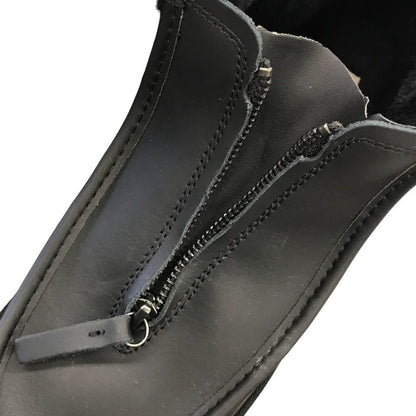 UGG アグ ファンケット ブーツ レディース レザー ジップアップ 厚底 艶消し マット ブラック 25cm 1120877 中古 T1