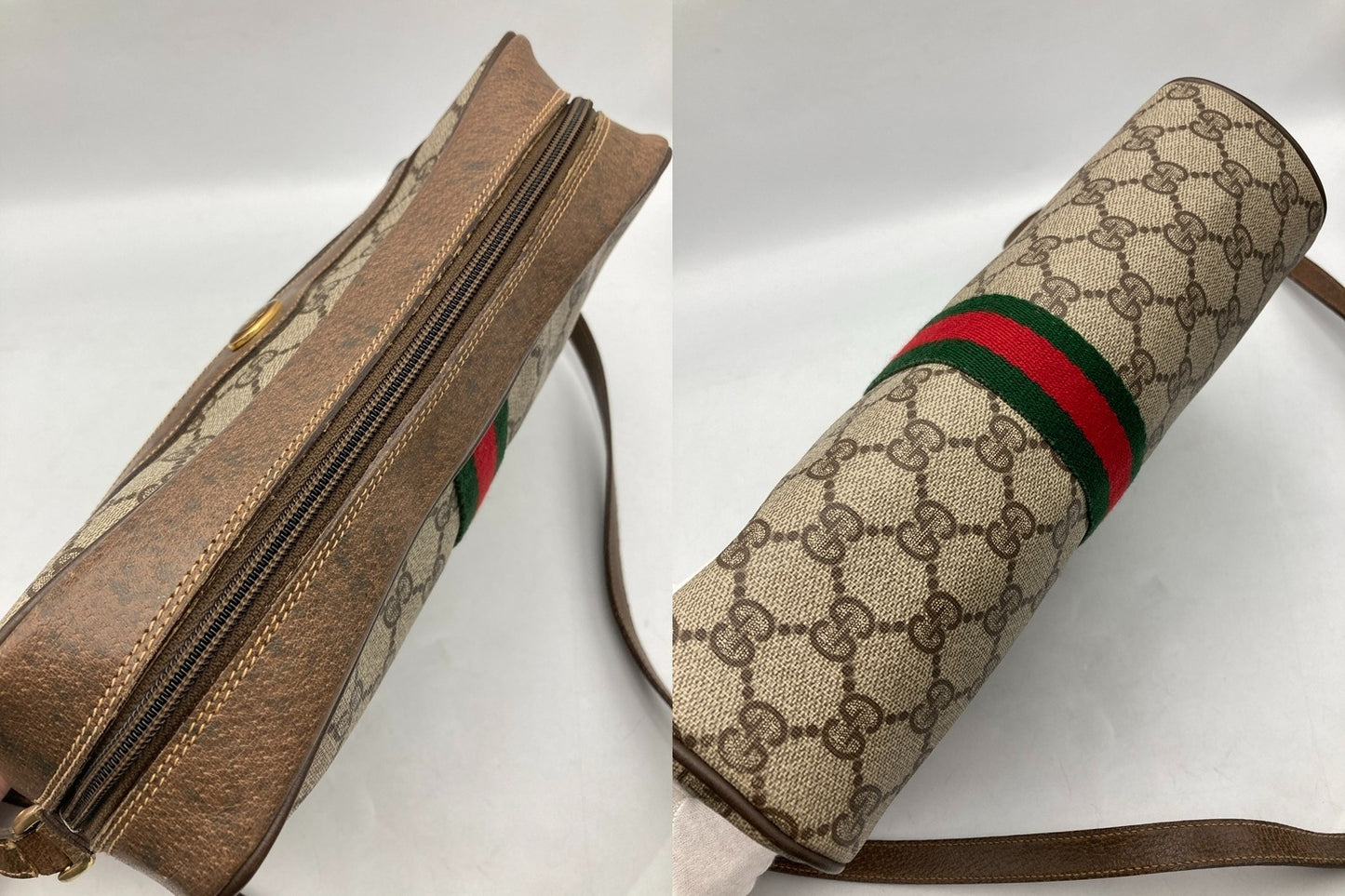 GUCCI オールドグッチ GGスプリーム シェリーライン ショルダーバッグ 中古 D4
