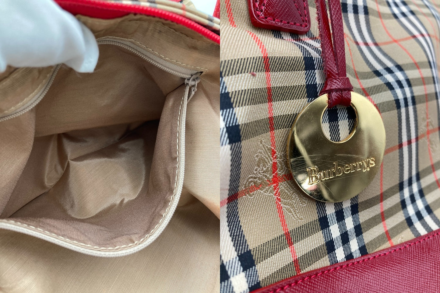 Burberrys バーバリーズ ノバチェック トートバッグ 中古 D4