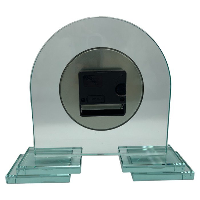 OMODOMO オモドモ イタリア製 テーブルクロック 置時計 インテリア ガラス おしゃれ 小物 中古 W４