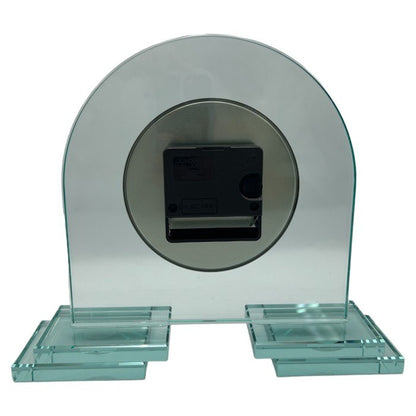 OMODOMO オモドモ イタリア製 テーブルクロック 置時計 インテリア ガラス おしゃれ 小物 中古 W４