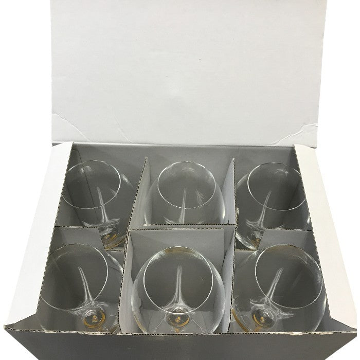 Veuve Clicquot ヴーヴクリコ シャンパングラス 6脚セット 280ml クリスタル イエローラベル フルート 中古 T1