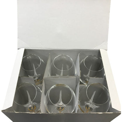 Veuve Clicquot ヴーヴクリコ シャンパングラス 6脚セット 280ml クリスタル イエローラベル フルート 中古 T1