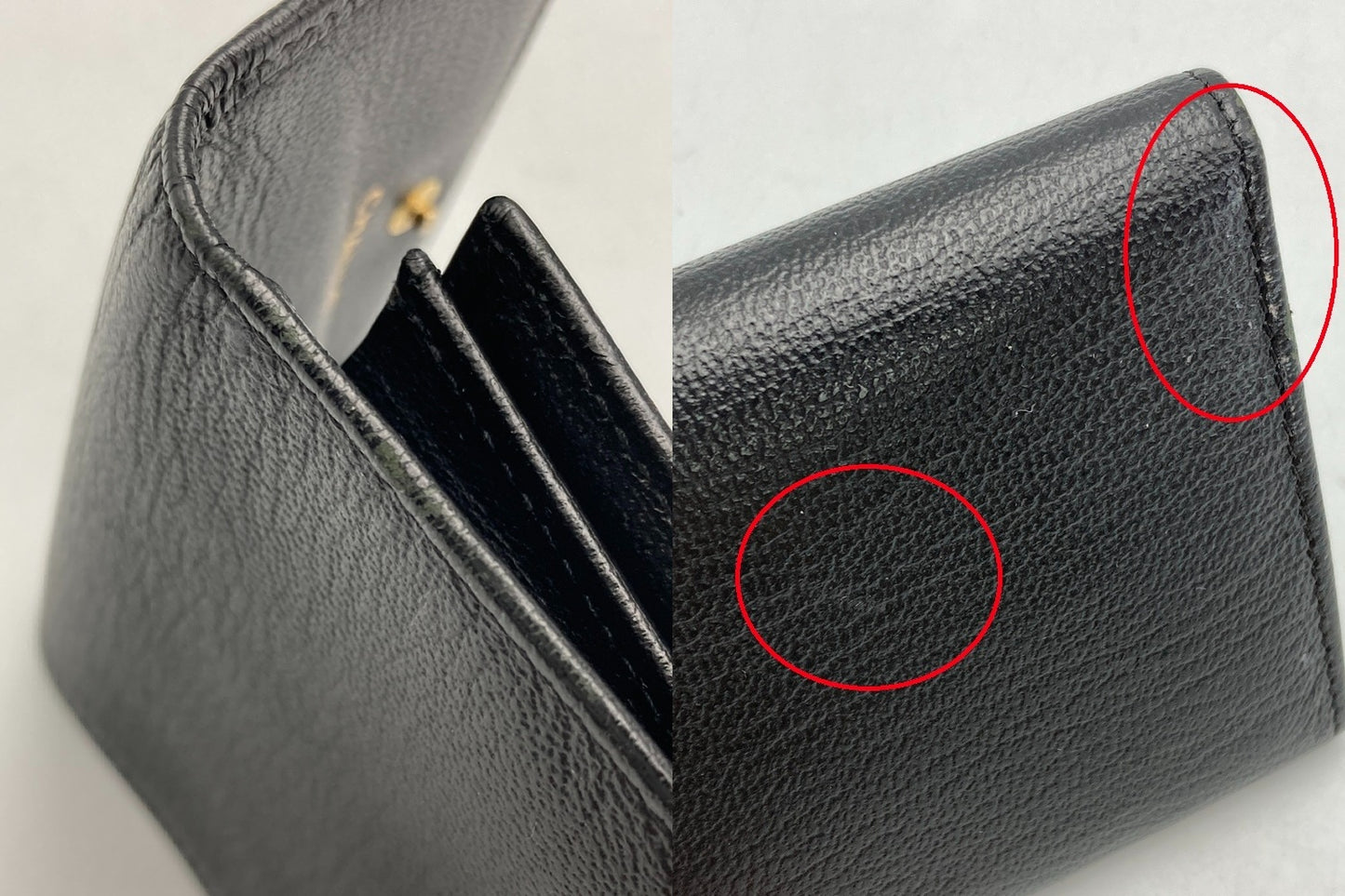 CHANEL シャネル レザー 3つ折り財布 中古 D4