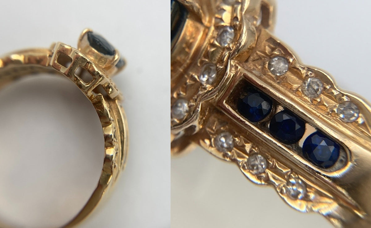 K18 アレキサンドライト1.11ct ダイヤ0.15ct リング 11号 中古 D4