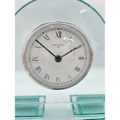 OMODOMO オモドモ イタリア製 テーブルクロック 置時計 インテリア ガラス おしゃれ 小物 中古 W４