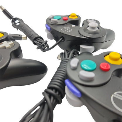 Nintendo 任天堂 GAME CUBE ゲームキューブ専用 コントローラー 3個セット (スマブラブラック×2 / 純正ブラック×1 ) 中古 H4