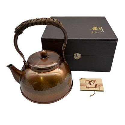 新光堂 和風シリーズ 純銅ニッケルメッキ やかん 2.3L レトロ おしゃれ 和食器 中古 W1