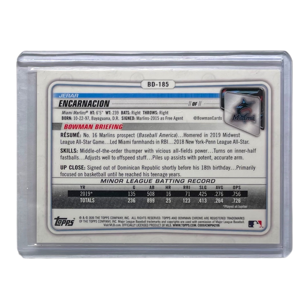 TOPPS MLBカード BOWMAN CHROME JERAR ENCARNACION MIAMI MARLINS /25 #BD-185 中古 IT2