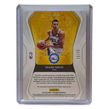 PANINI NBAカード OPULENCE ZHAIRE SMITH 76ERS 02/25 #OA-ZS 中古 IT2