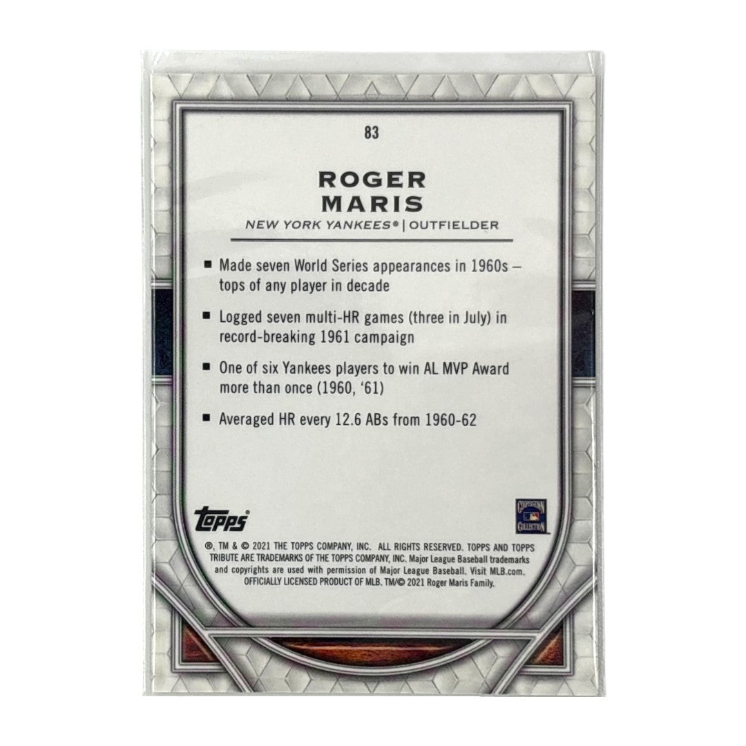 TOPPS MLBカード TRIBUTE ROGER MARIS NEW YORK YANKEES /50 #83 中古 IT1