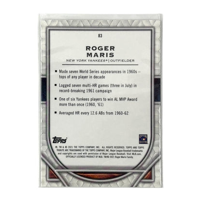 TOPPS MLBカード TRIBUTE ROGER MARIS NEW YORK YANKEES /50 #83 中古 IT1