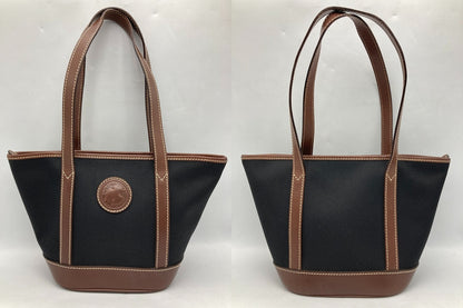 HUNTING WORLD ハンティングワールド キャンバス×レザー ミニトートバッグ 中古 D4